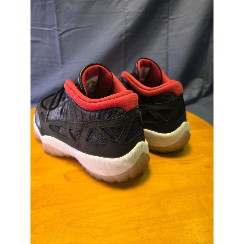 Air Jordan 11 Retro Low IE Bred 2021 Mens 11.5 Black Red 919712-023 Sneakers